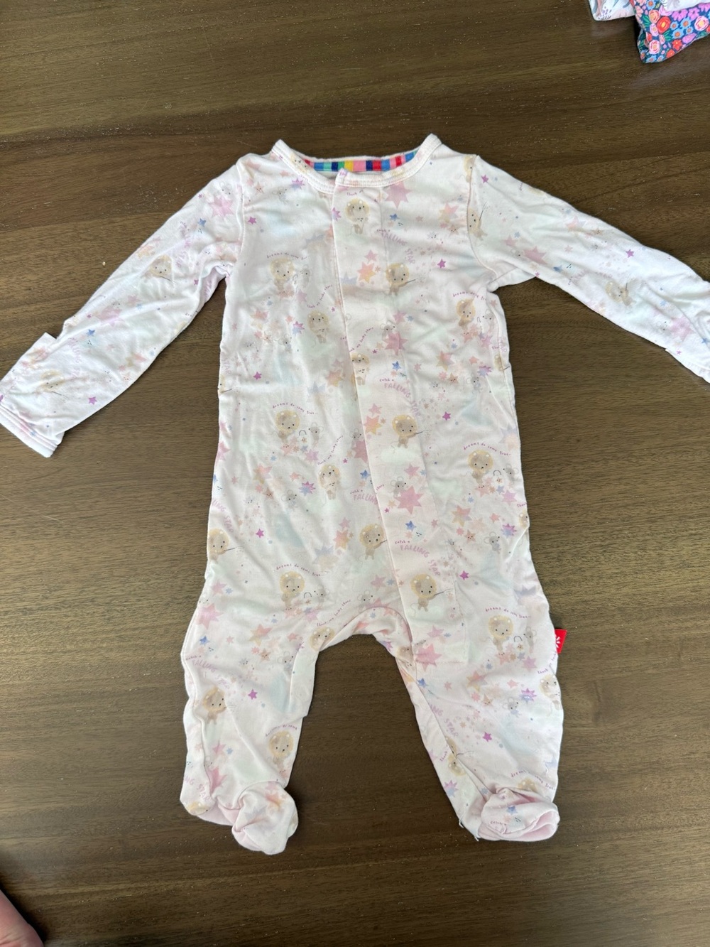 Magnetic Me Pale Pink Star & Bear Footed One-Piece